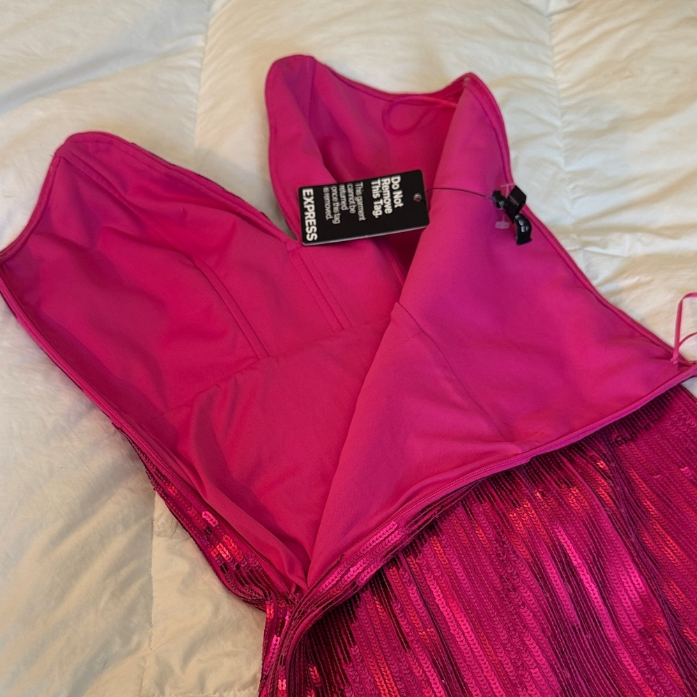 Pink Sequin Mini Dress by Express - Picture 9 of 9